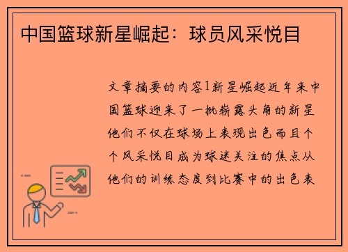 中国篮球新星崛起：球员风采悦目